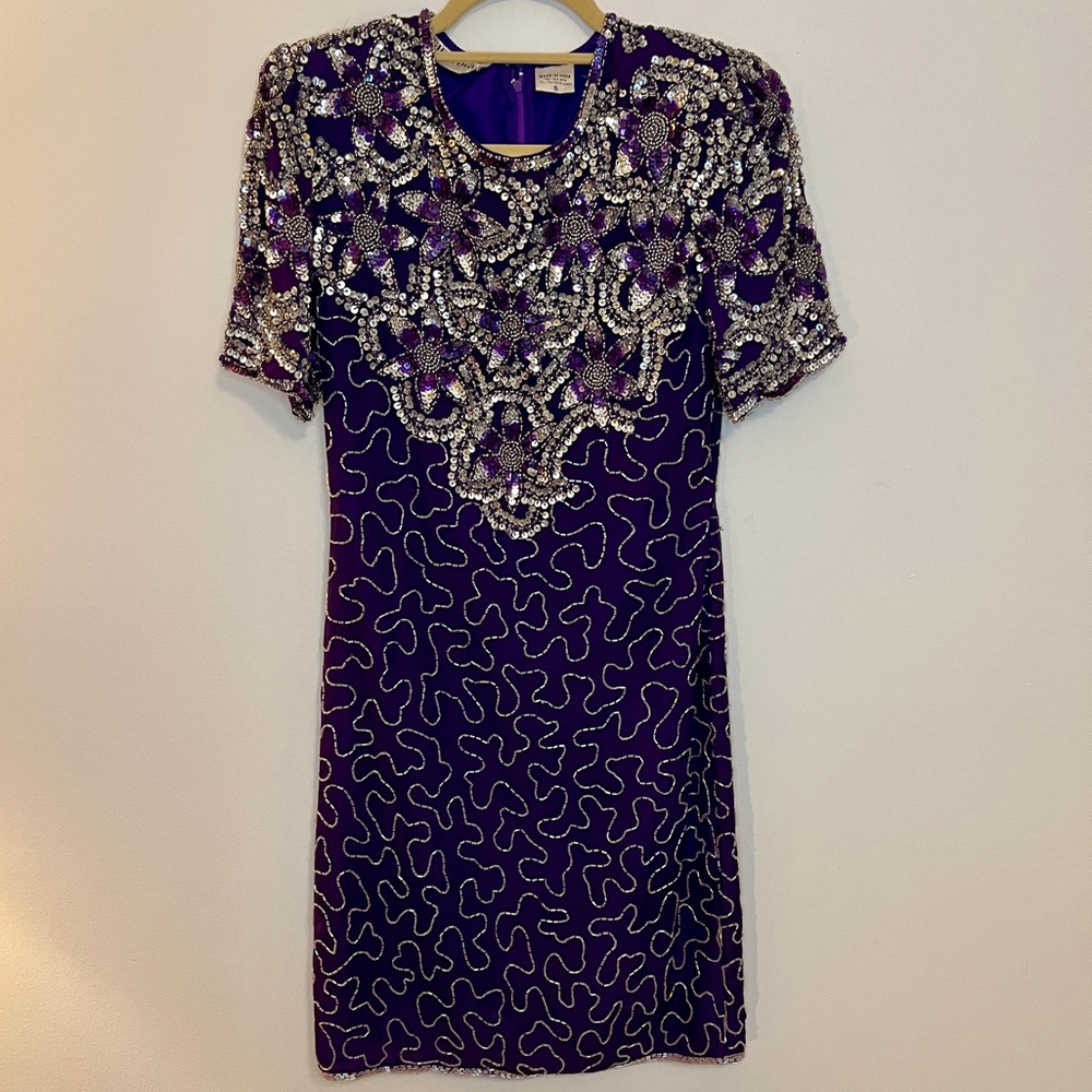 Retro Beaded Cocktail Dress